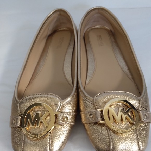 Michael Kors metallic Flats loafers logo sz 8 - Picture 12 of 14
